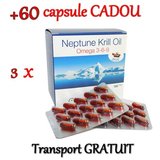 Neptune Krill Oil 540 + 60 Capsule CADOU, Omega 3-6-9, Tratament colesterol, trigliceride, articulat